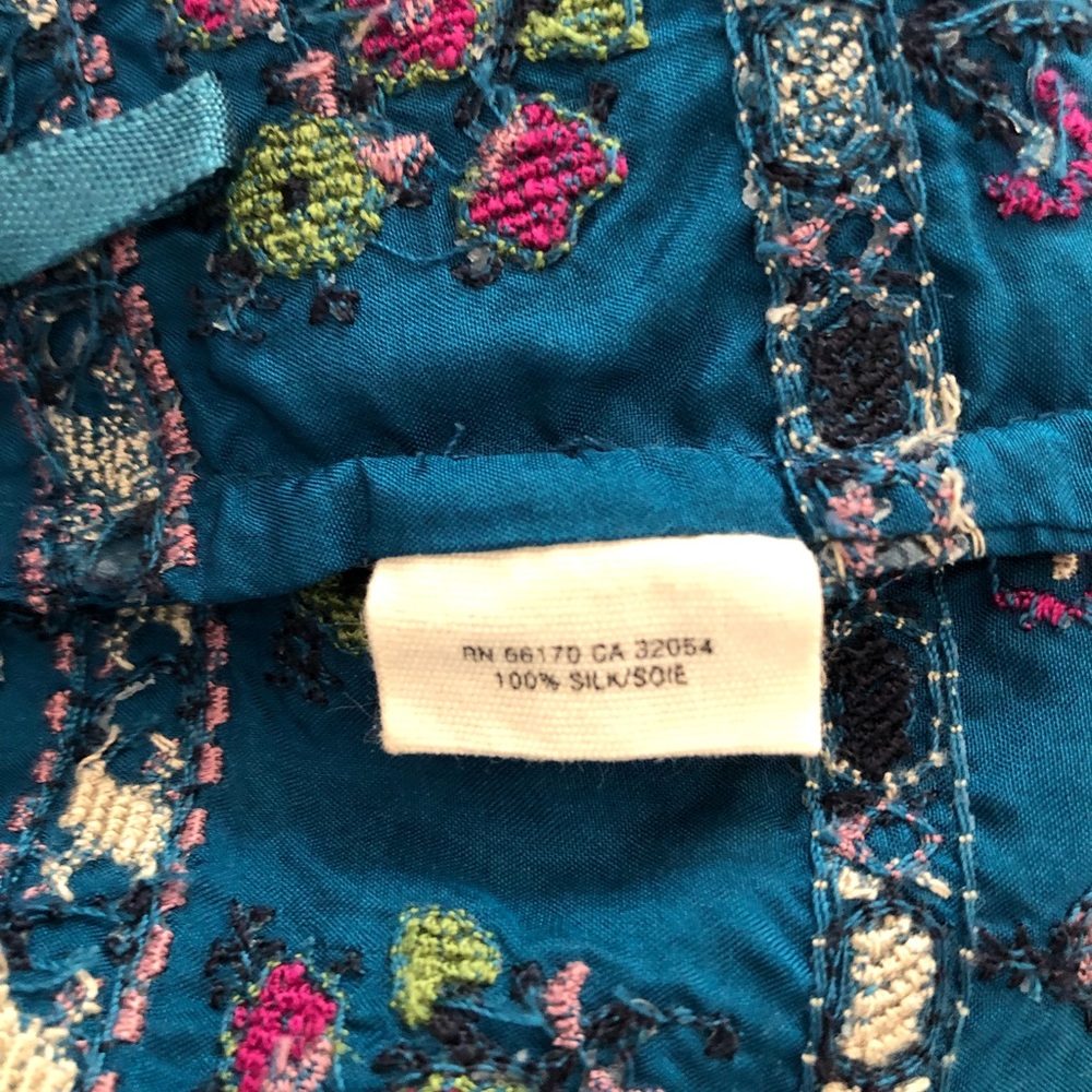 Anthropologie Floreat silk embroidered top 2 - Picture 3 of 8